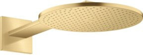 Hansgrohe Axor Kopfbrause 300 2jet mit Brausearm in Brushed Gold Optik, Rund, Wandmontage - Bild 1