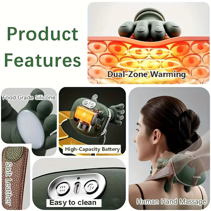 4DBionic Finger Wireless Nacken- und Schultermassagegerät, Green - Bild 5