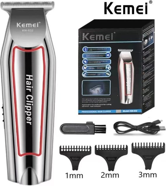 Kemei Haarschneider KM-032, elektrischer Bartschneider für Herren, Silver - Bild 1