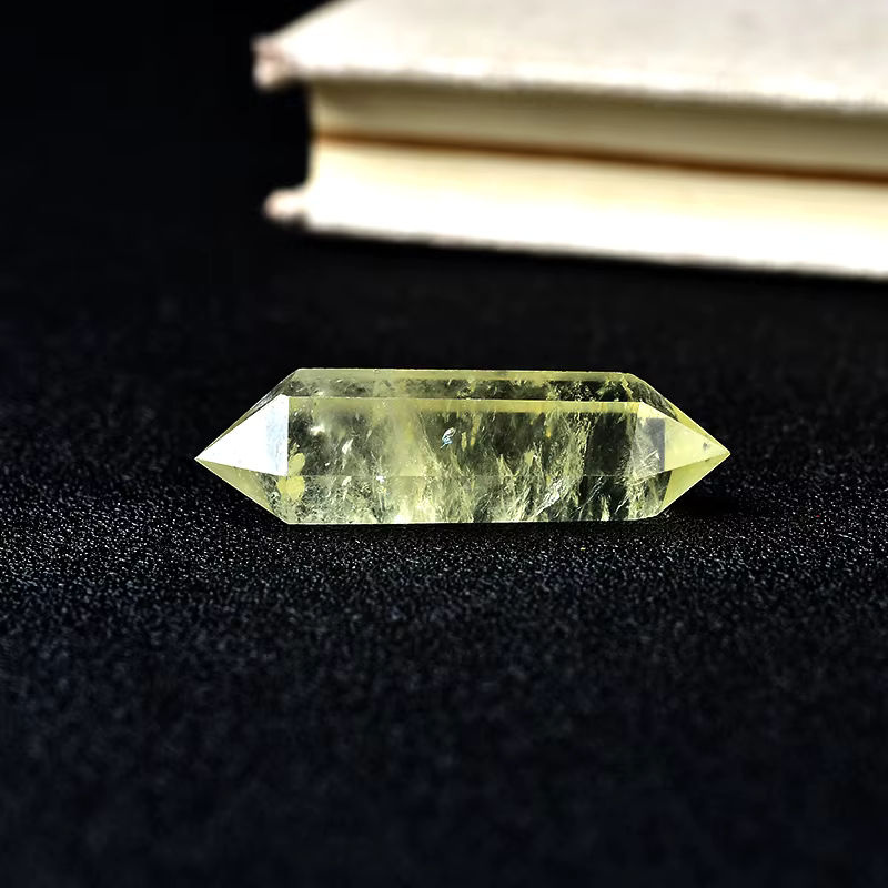 RYCRYSTAL Natürlicher Citrin-Kristall in Gelb, sechseckig und doppelt abgeschlossen als Zauberstab für Meditation und Reiki - Bild 5