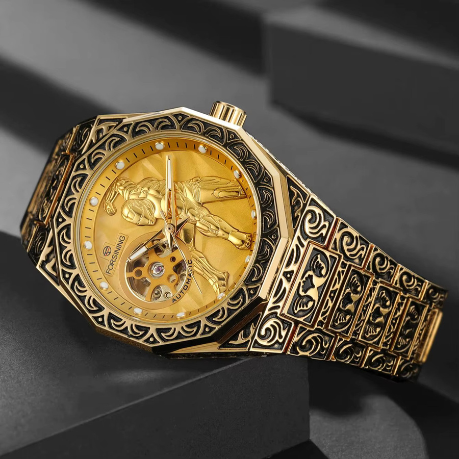 Forsining Armbanduhr Automatik, Gold, Edelstahl, Herren - Bild 3