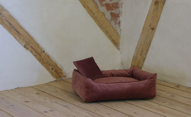Kuschelsofa aus Samtstoff in Pink mit abnehmbarem Bezug und rutschfester Unterseite - Bild 1