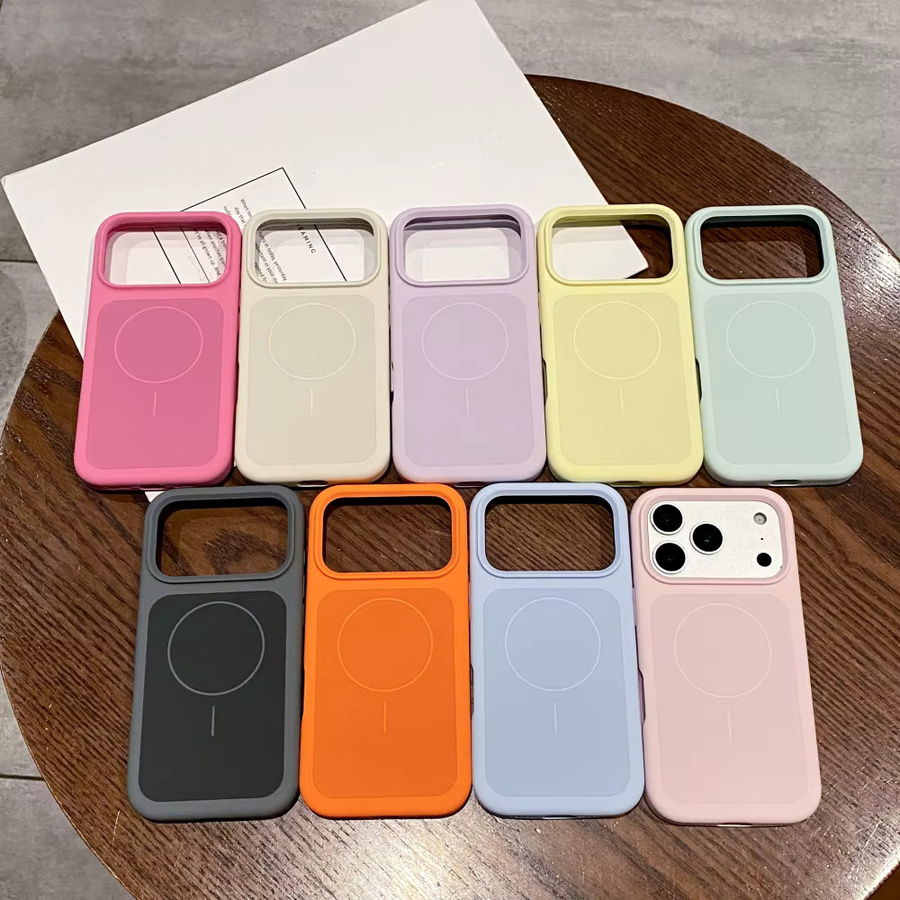 Loobival Ultra-Slim Silikon Handyhülle für iPhone 17 Pro Max mit MagSafe und magnetischer Ladefunktion in Gelb - Bild 2