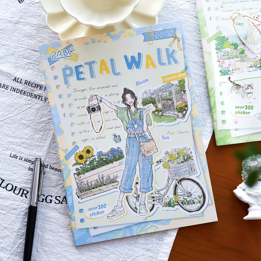 Morning Rain Vitality Girl Stickerbuch mit koreanischen Mädchen-Illustrationen in Multicolour aus Papier - Bild 1