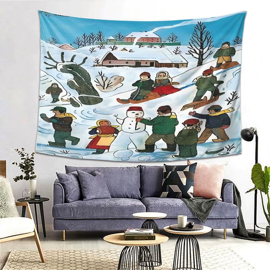 VIKAMA Wandteppich Josef Lada Design zur Dekoration für Schlafzimmer, Wohnzimmer oder Büro - Bild 2