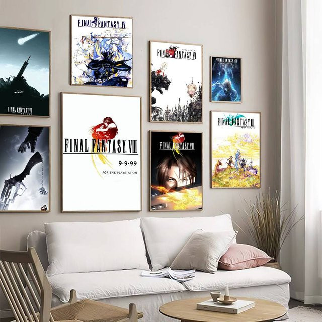 Vintage Fantasy VIII Whitepaper Poster Retro Kraftpapier Aufkleber für dein Zimmer oder Café in Weiß - Bild 1