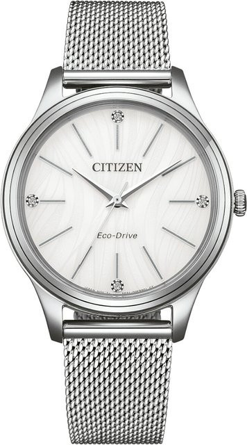 Citizen Armbanduhr, Solar, Edelstahl, Silber, 34 mm, Damen - Bild 1