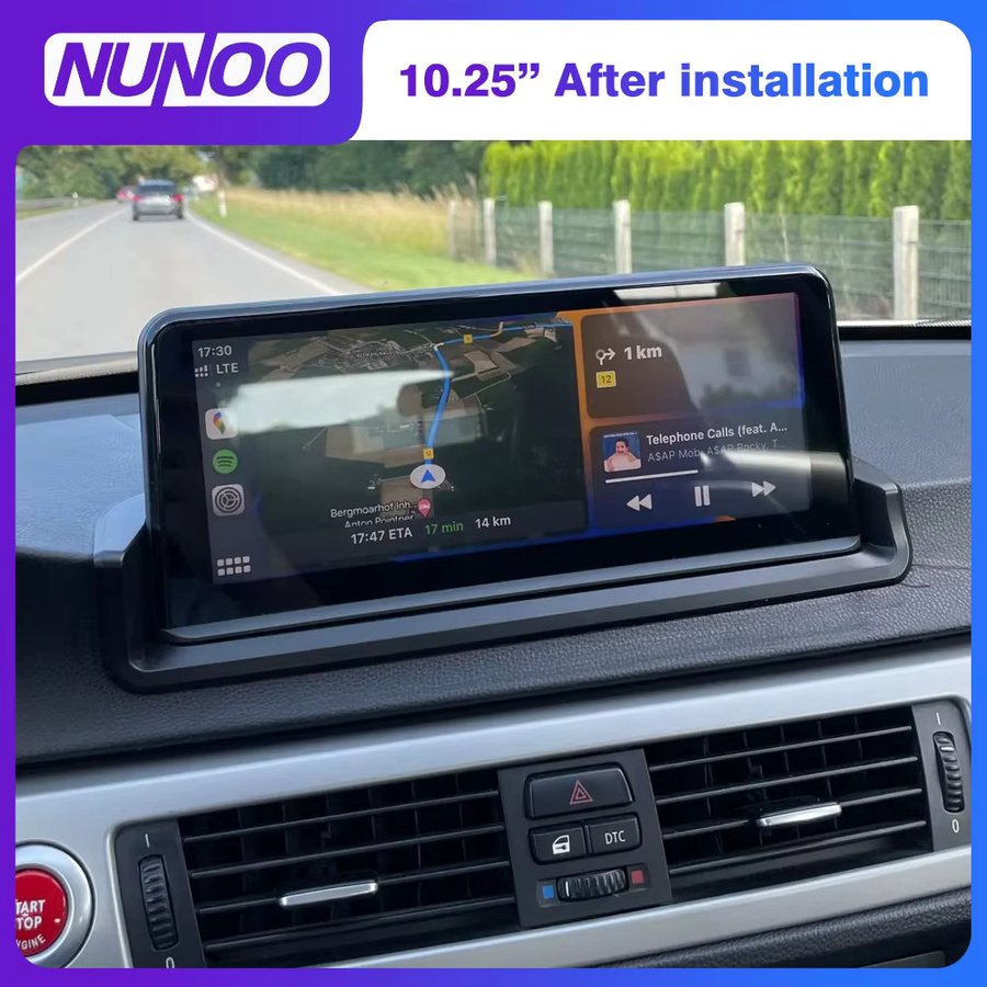 Nunoo Android 14 E90 CarPlay Autoradio mit GPS und WIFI für BMW 3er Serie E90 E91 E92 E93 (2005-2012), Schwarz - Bild 2