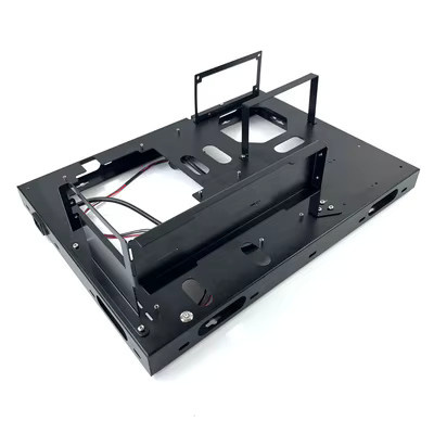 Heltboks Wandmontiertes PC-Gehäuse Offenes horizontales Computergehäuse für ATX und MATX Motherboard in Schwarz - Bild 2