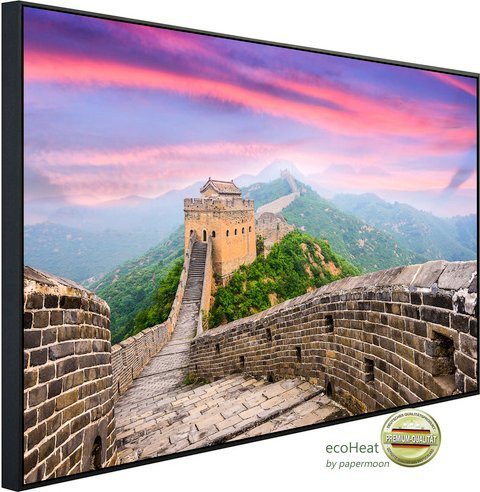 papermoon EcoHeat Infrarotheizung Chinesische Mauer mit App-Steuerung und Überhitzungsschutz, bunt, Matt-Effekt - Bild 1