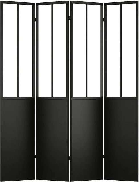 Paravent Kalevi von Vente-unique in Schwarz, Industrial Style aus Metall, Höhe: 178 cm, Breite: 160 cm - Bild 1
