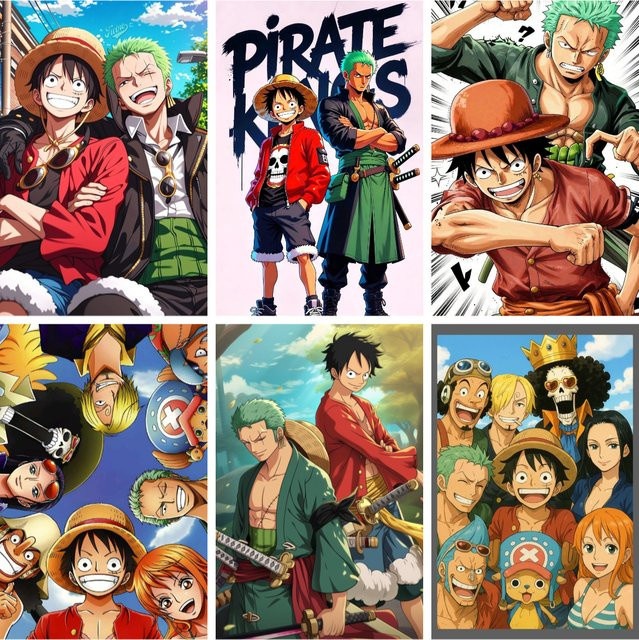 One Piece Luffy Malen nach Zahlen, Malset, 1-teiliges Set, ab 14 Jahren - Bild 1