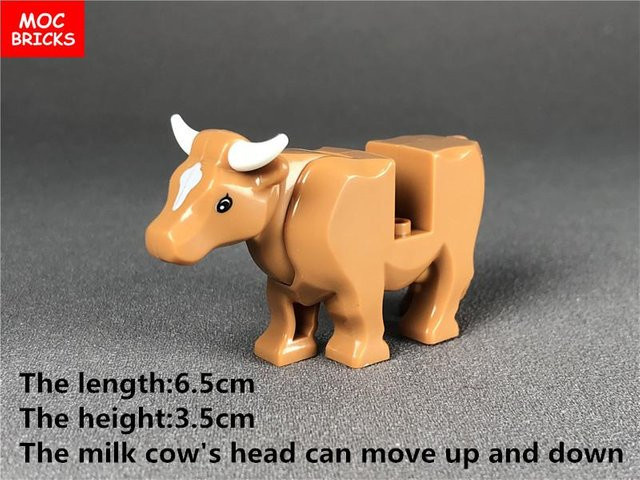 Yiran toy MOC Steine Tier Milchkuh Rinderfarm Bausteine Figur 5-teiliges Set - Bild 1