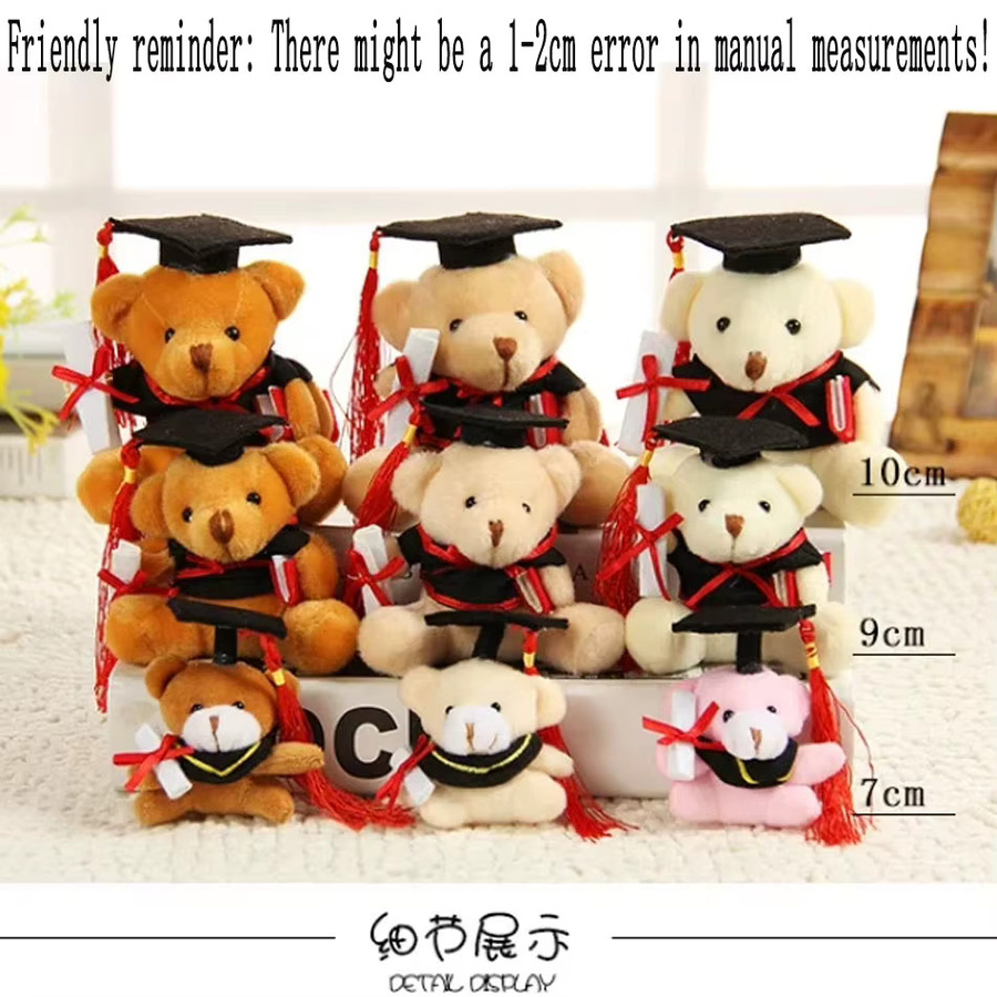 TLXT Schlüsselanhänger Plüsch-Pelz-Pompon-Doktor-Teddybär, light brown, Damen - Bild 2