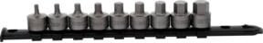 KS Tools Bit-Stecknuss-Satz Innensechskant kurz, 9-teilig, 4-14 mm, Silber - Bild 1