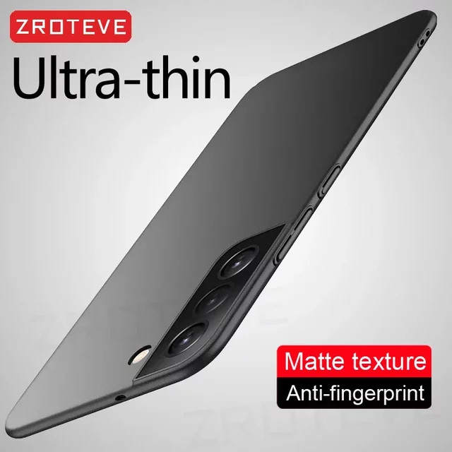 Zroteve Slim Hard PC Schutzhülle für Samsung Galaxy S22 Plus, S22 Ultra, S21 FE, S21 und S22, stoßfest, matt, in Schwarz oder Blau - Bild 1