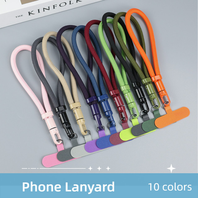 YTDMEN Universal-Lanyard-Handgelenkschlaufe im 2er-Set mit verstellbarem Anti-Verlust-Telefongurt in Orange für iPhone 16 15 14 - Bild 1