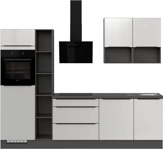 Impuls Küchen Küchenzeile IBZ42807P Modern Weiß, B: 280 cm, H: 235 cm, T: 58 cm - Bild 1