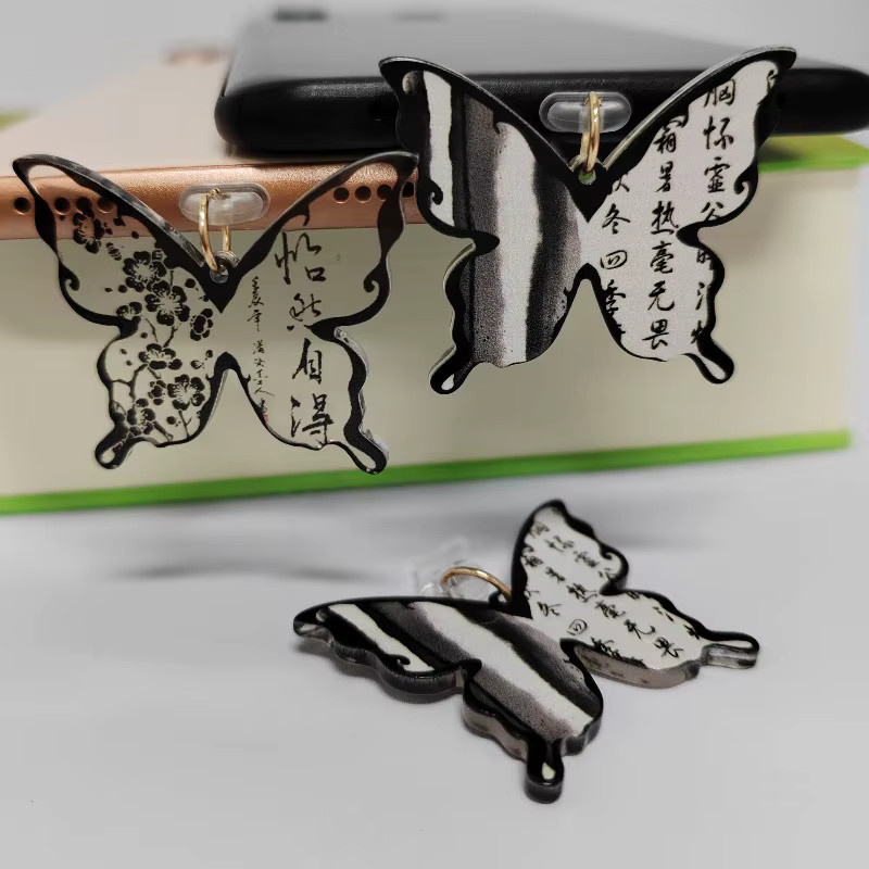 Vintage Schmetterling Staubschutz-Stecker für USB-C Ladeports, bunter Anhänger für Damen - Bild 2