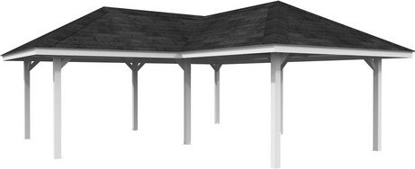 PALMAKO Pavillon Bianca aus Fichtenholz in Weiss, B/T/H: 672 x 672 x 319 cm - Bild 1