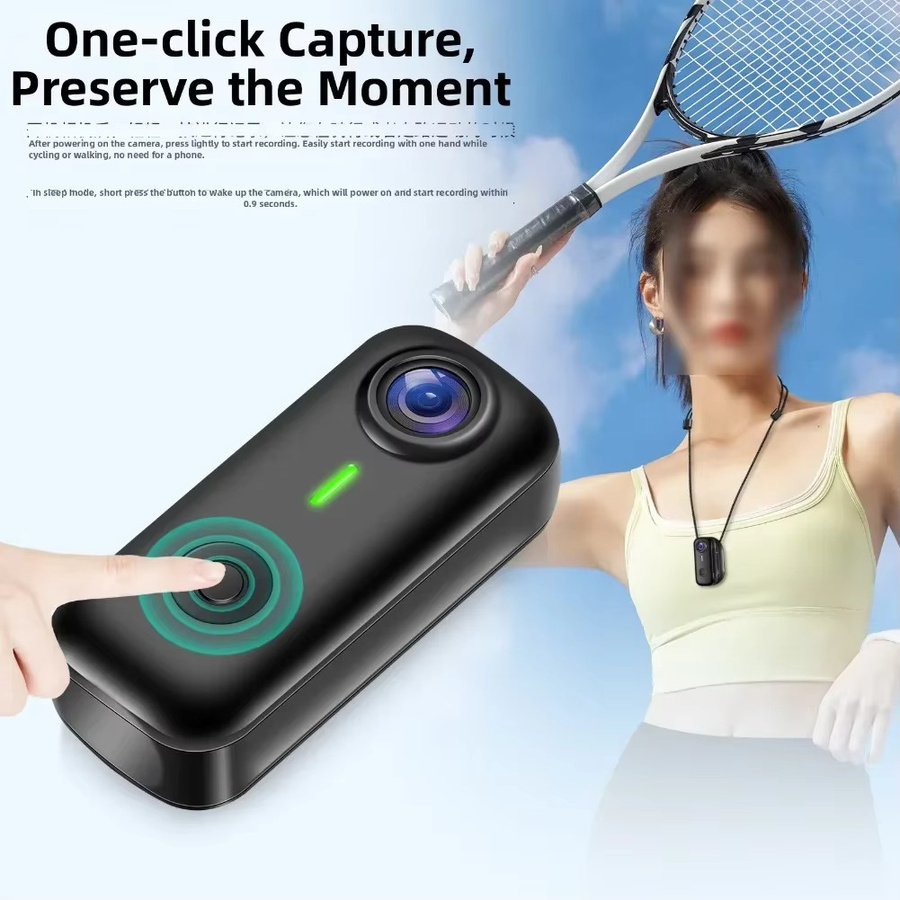 iHseno Action Camera in Schwarz, kompakte magnetische Sportkamera für Reiten und Laufen - Bild 2