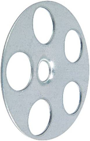Fischer 4285 Dämmstoffteller aus verzinktem Stahl, 100 Stück, Silber - Bild 1