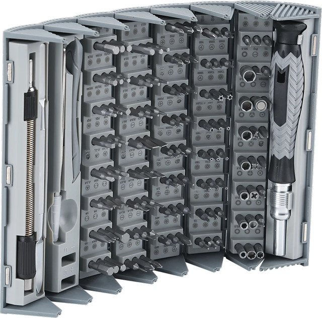KING'SDUN Präzisions-Schraubendreher-Set 126 in 1 mit magnetischen Bits für Reparaturen an Handy, PC und Uhr - Bild 1