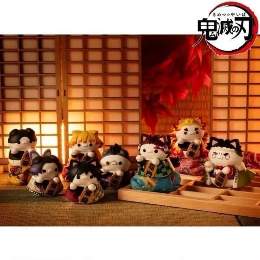 Bandai Demon Slayer Kimetsu no Yaiba Glückskatze Blindbox-Figur, Einzelfigur, PVC - Bild 2