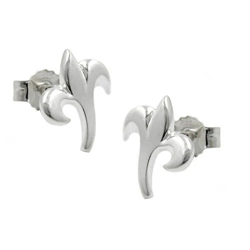 Colfem Ohrstecker kleine Blüte mattiert, 925 Silber, Unisex - Bild 1