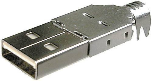 BKL Electronic Selbstkonfektionierbarer USB A-Steckverbinder, gerade, Silber - Bild 1