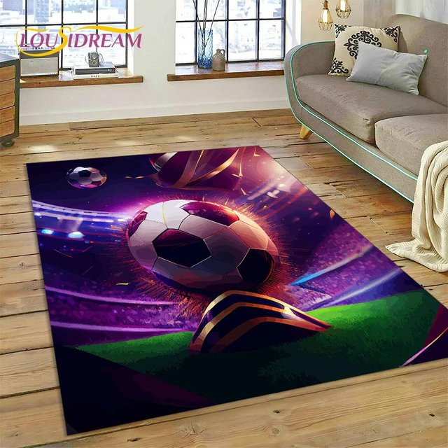 Karpetti 3D-Teppich mit Fußballfeld Motiv in Multicolour, B/B: 60 x 40 cm - Bild 1