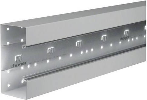 Hager Brüstungskanal Unterteil BRS851701VERZ in Silber, Länge: 200 cm, Breite: 17 cm - Bild 1