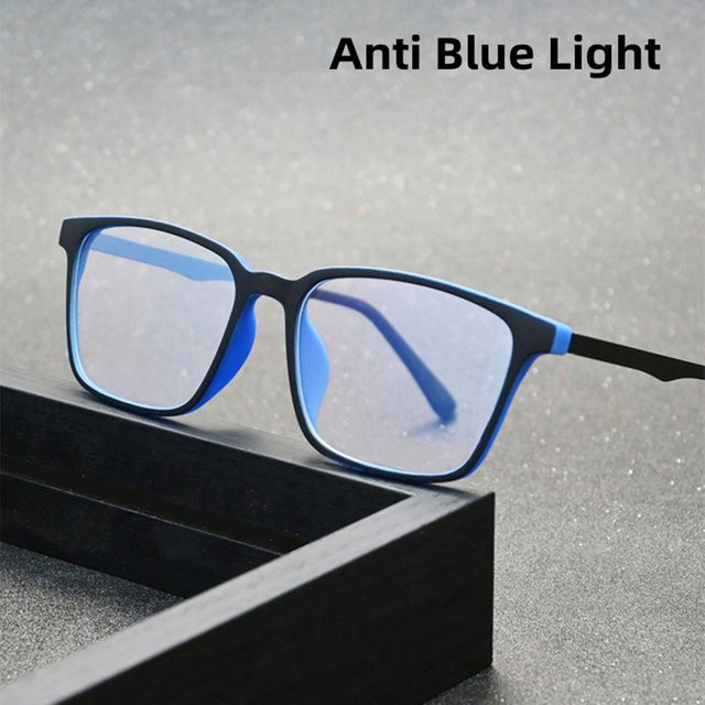 LOERHUNAR Korrektionsbrille, quadratisch, TR90, Vollrand, Unisex, Blaulichtfilter - Bild 1