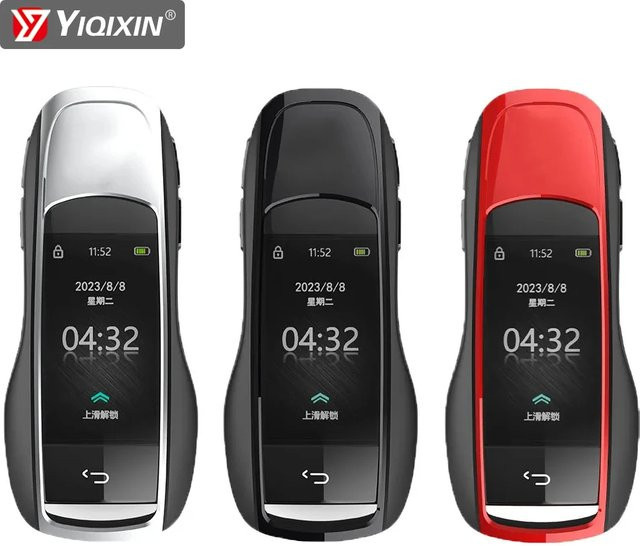 YIQIXIN Universal Smart LCD Funkschlüssel für Porsche 718 911 977 Panamera Boxster Cayman Cayenne Macan Taycan in Silber - Bild 1