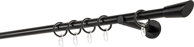 ONDECO Wandträger für 1-läufiges Rohr, Schwarz, Länge: 330 cm, Durchmesser: 20 mm, Wandabstand: 12 cm - Bild 1