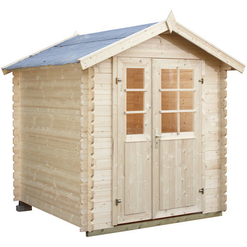 WOLFF FINNHAUS Gartenhaus Lyon aus Holz in Beige, B/H/T: 222 x 222 x 214 cm - Bild 2