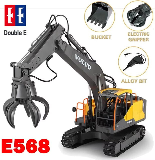 Double E E568 RC Bagger, 1/16, Raupenbagger, Metall, ferngesteuert - Bild 1