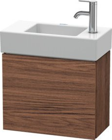 Duravit Waschtischunterschrank L-Cube wandhängend mit einer Tür links in Nussbaum dunkel, B/T/H: 48 x 24 x 40 cm - Bild 1