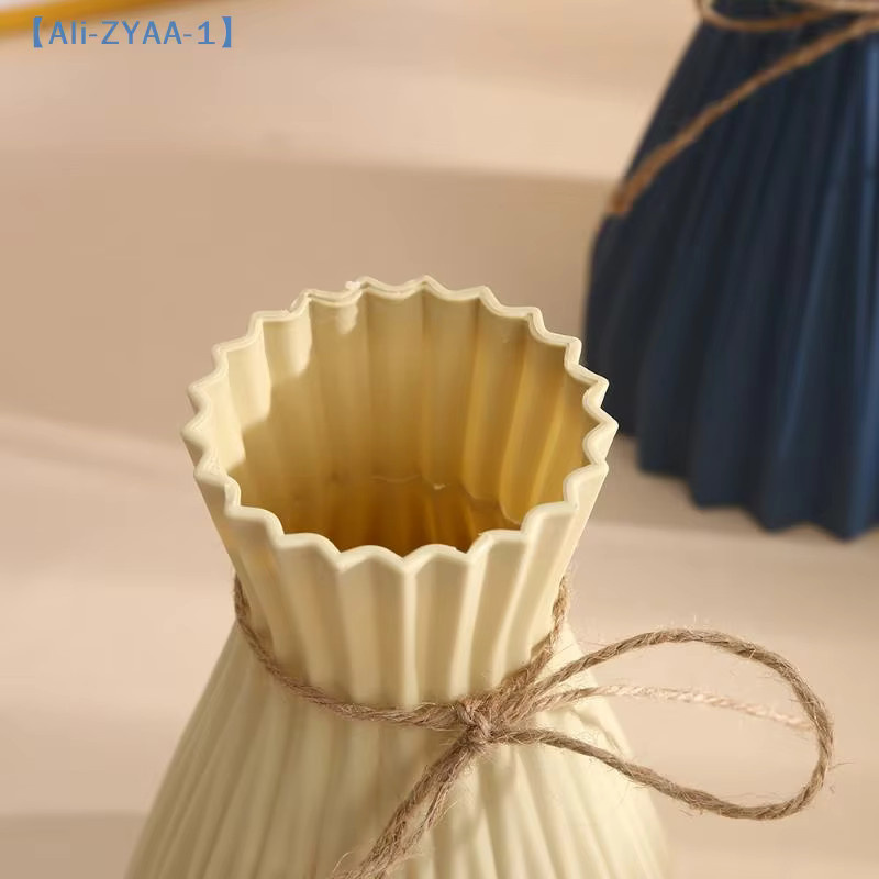 JETTING Origami-Vase im europäischen Stil, faltbare plissierte Blumenvase aus Kunststoff in Gelb, modern und geometrisch - Bild 5