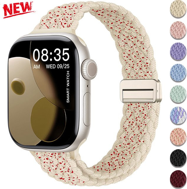 CAOWTAN Uhrenarmband Nylon, Weiß, Unisex - Bild 1