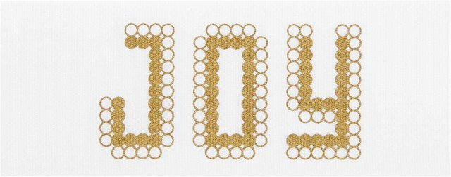 Rico Design Paper Poetry Taftband Joy mit Joy-Schriftzug in Offwhite, Breite: 3,8 cm, Länge: 3 m - Bild 1