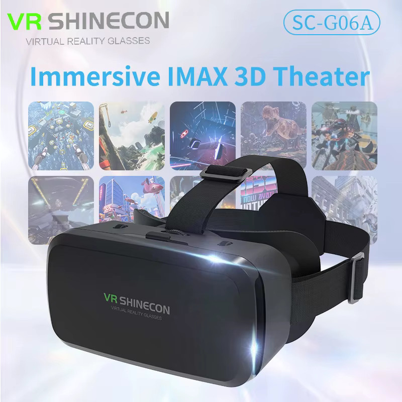 VR SHINECON Virtual Reality Brille in Schwarz für Smartphones mit 3D-Film-Funktion und Joystick-Unterstützung - Bild 3