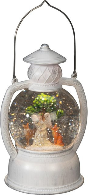 Konstsmide LED-Kugellaterne Engel und Rentier in Weiß mit warmweißer Diode und USB-Anschluss - Bild 1