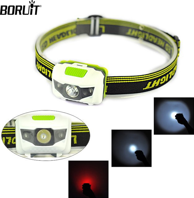 Boruit Mini LED Scheinwerfer mit AAA-Batterie, wasserdichte Taschenlampe für Camping, Jagd und Angeln in Weiß - Bild 1