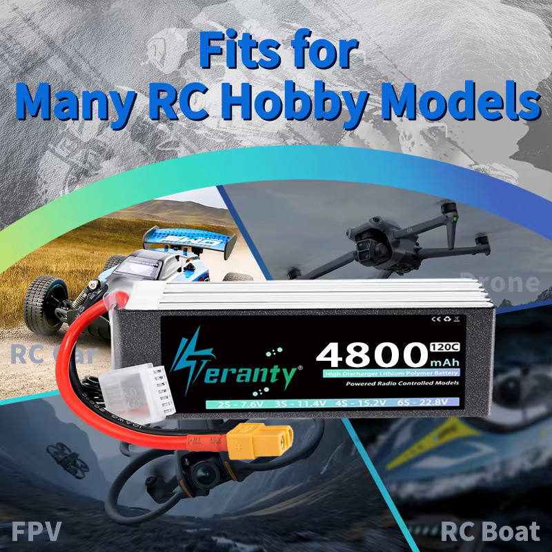 TERANTY 6S 4800mAh Lipo-Akku, 22,8V 120C/240C, mit XT60 XT90 Stecker - Bild 2