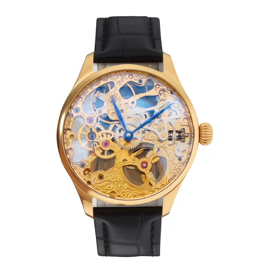 SEAKOSS Armbanduhr, Handaufzug, Edelstahl, Blau, Herren - Bild 4