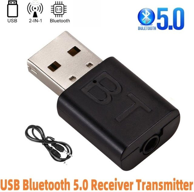 Mrgabwte 2-in-1 USB-Bluetooth-5.0-Adapter als Sender und Empfänger in Schwarz - Bild 1
