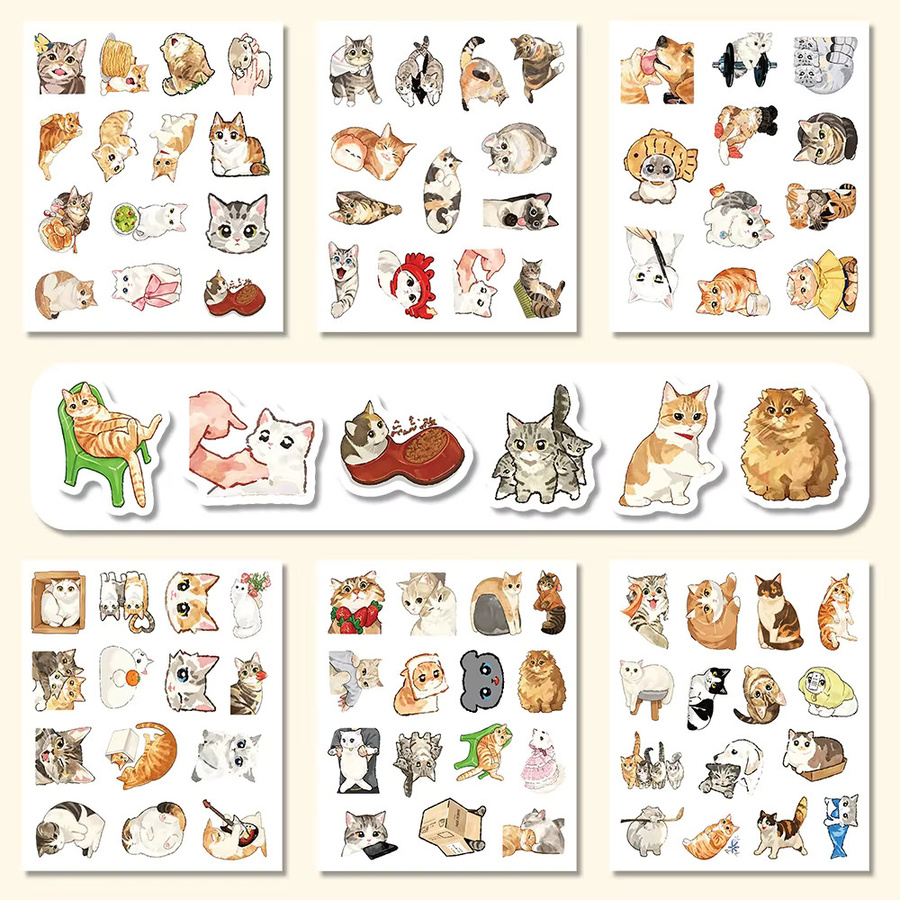 GOGOTU Katzen-Graffiti-Aufkleber, 82-teiliges Set, multicolor - Bild 2