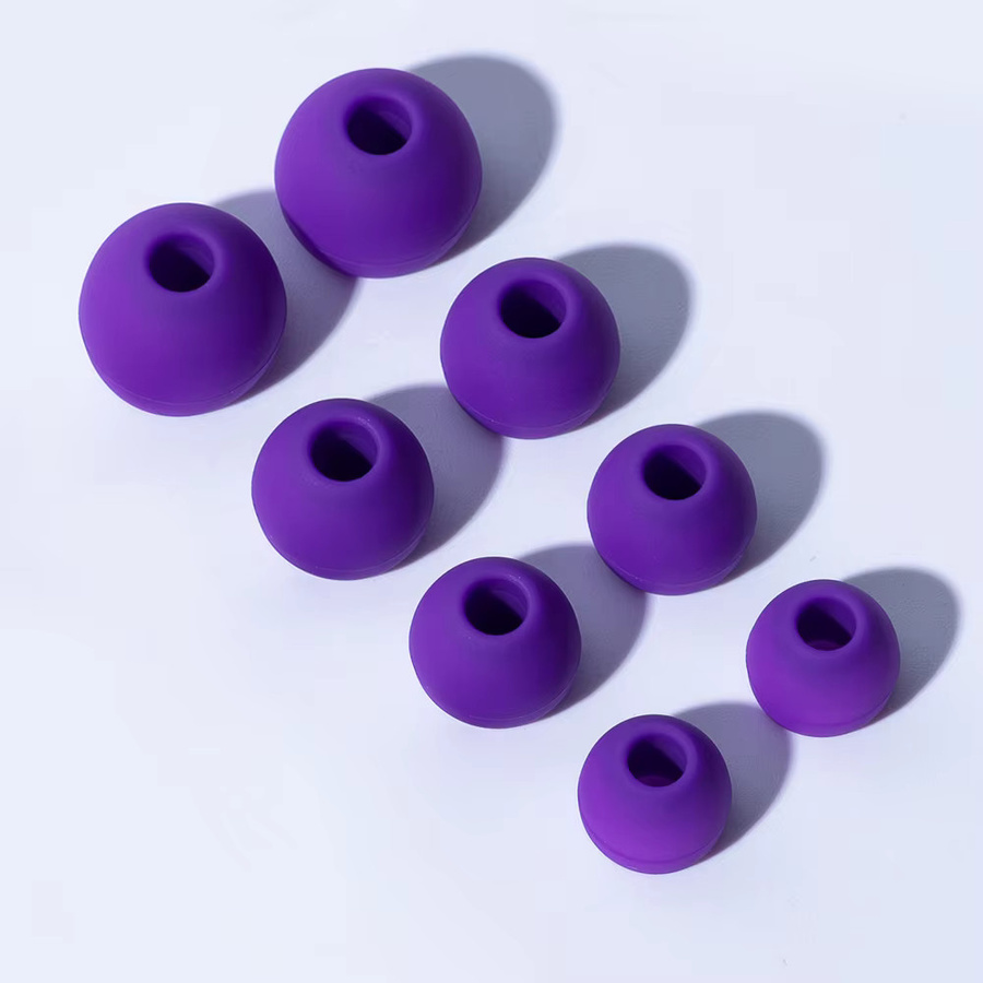HUAK Ersatz-Ohrstöpsel aus Silikon für In-Ear-Kopfhörer, 8 Stück, Farbe: Lila, Größen: XS, S, M, L - Bild 2
