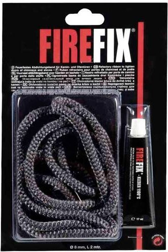 Firefix Keramikkordel 2043 Glasstrickschnur für Ofentür, Durchmesser: 0,8 cm, grau - Bild 1